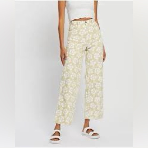 Holiday The Label High Waisted Print Denim Pants - Picture 2 of 14